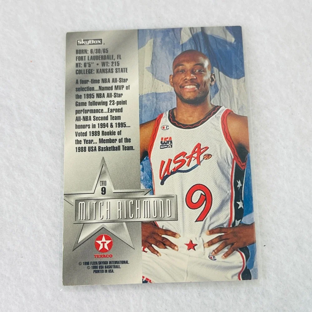 1996 SkyBox USA Basketball Mitch Richmond Texaco Card 9 NBA Shooting Guard